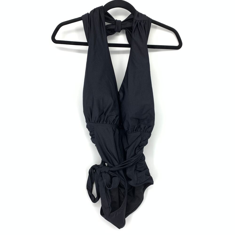 Nicole Miller Multiway Design Your Own Look One Piece Swimsuit Sz M Black NEW